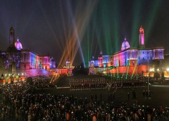 Christie Laser Projectors Elevate Beating Retreat Ceremony with Captivating Visuals on the Iconic Secretariat Building