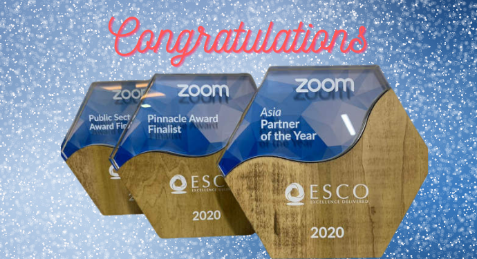 ESCO Awarded by Zoom as Asia Partner of The Year 2020