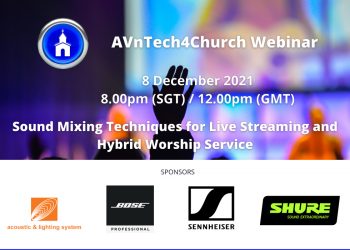 Invitation to Register for AVnTech4Church Fifth Webinar
