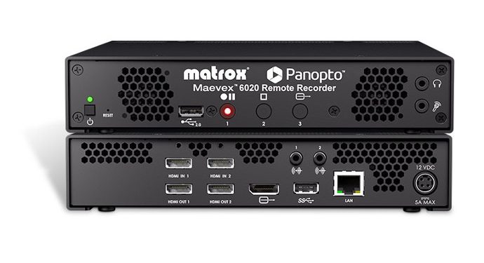 Matrox Announces Complimentary 90-Day Trial of Maevex 6020 Remote Recorder