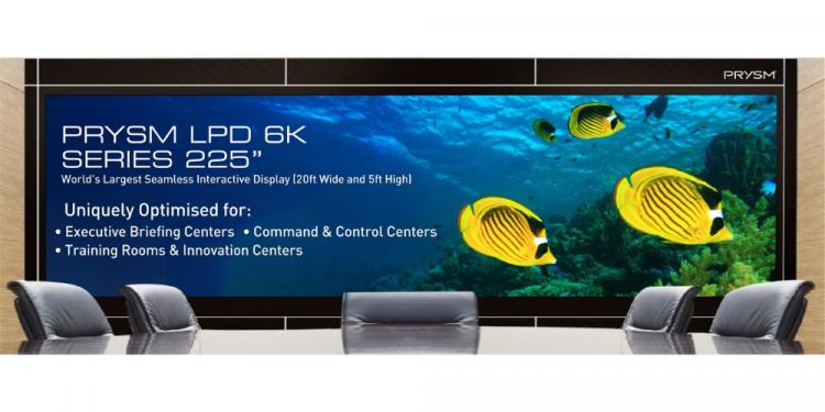 Prysm Revs Up Large Format Display Domain with 225-inch Interactive LPD 6K Series