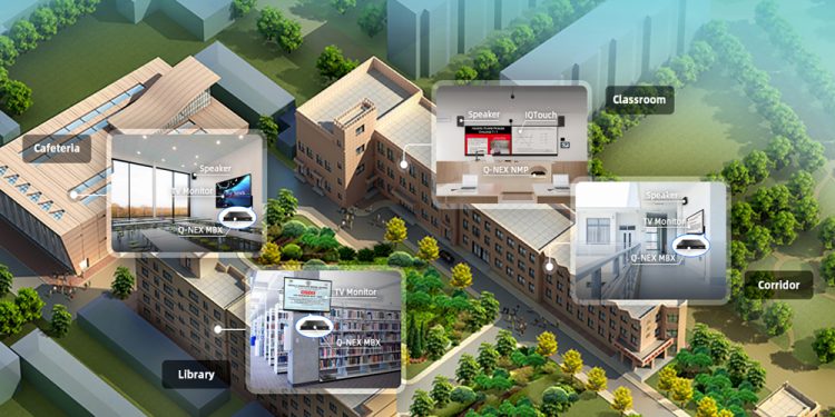 Q-NEX Integrates AV Broadcast into Campus Management