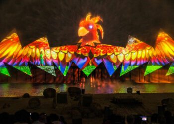 Epson’s 3LCD Projectors Transforming the Wings of Time Night Show