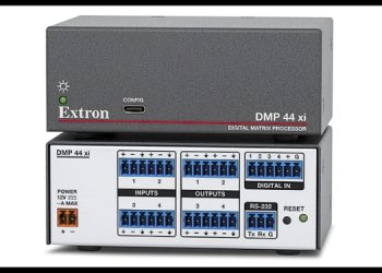 Extron Begins Shipping the DMP 44 xi New Compact Audio Matrix Processor