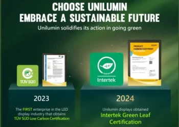 Unilumin’s Commitment to Sustainability Recognised with Dual Carbon Footprint Certification