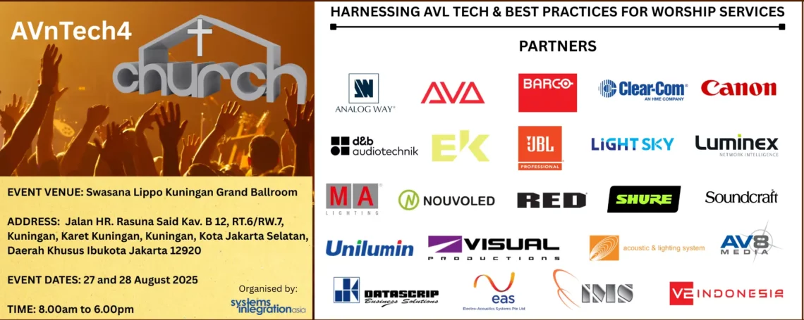 REGISTRATION FOR AVnTECH4CHURCH JAKARTA, INDONESIA
