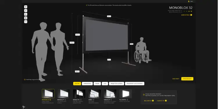 AV Stumpfl Simplifies Projection Screen Specification with Interactive 3D and AR Configurator